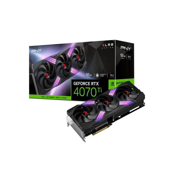Placa de Vídeo RTX 4070 Ti XLR8 Gaming Verto Epic PNY NVIDIA GeForce, 12GB GDDR6X, RGB, DLSS 3, Ray Tracing - VCG4070T12TFXXPB1