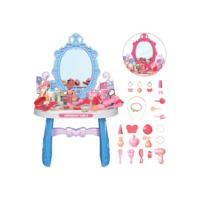 Penteadeira Brinquedo Princesa Maquiagem Espelho Menina Acessórios Faz de Conta (Azul)