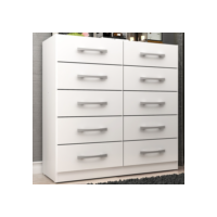 Cômoda Malu 10 Gavetas Branco - Pnr Móveis