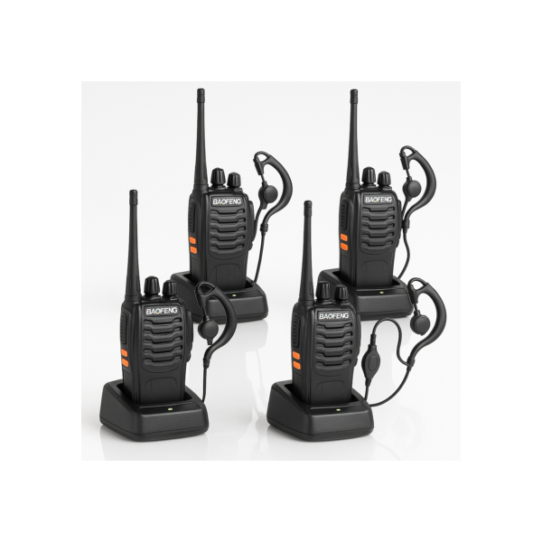 Kit Rádio Comunicador Walk Talk Baofeng 777s com 16 Canais Alcance de 12Km Radinho