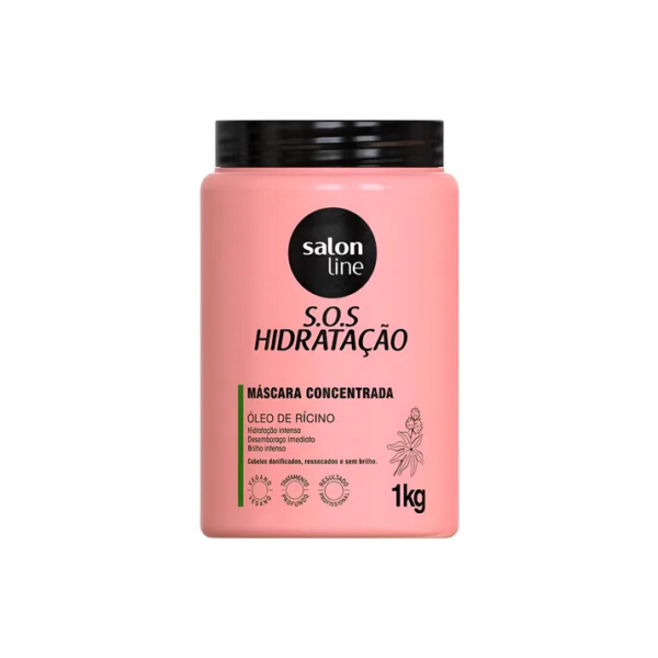 Máscara S.O.S Hidratação Óleo de Rícino Salon Line 1kg