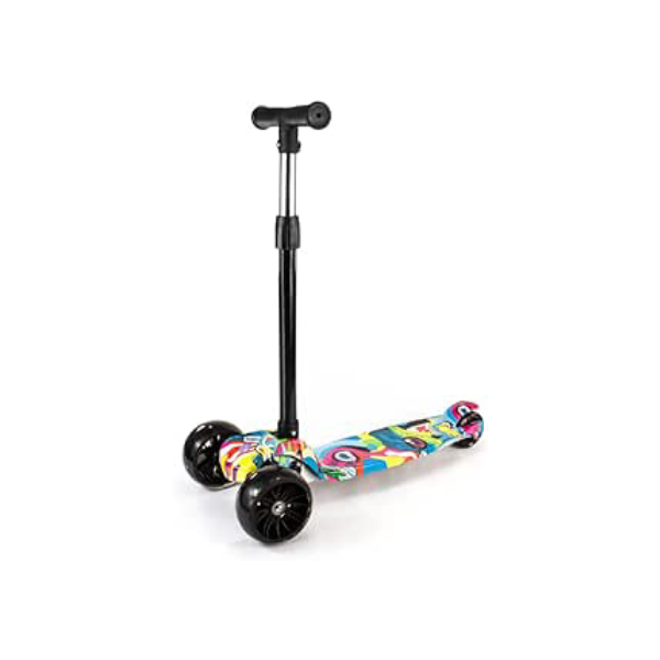 Patinete Infantil 3 Rodas Com Led Dobrável - Mega Compras
