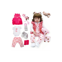 Brastoy Bebê Reborn Bonecas Realista de silicone menina 48 cm