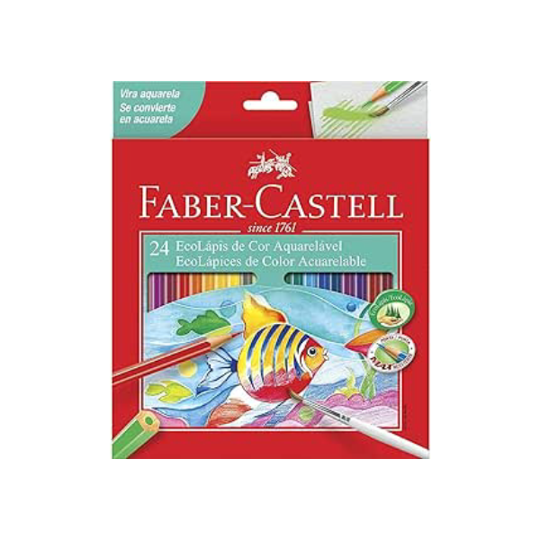 Lápis Aquarelável EcoLápis, Faber-Castell, 120224G, Grafite