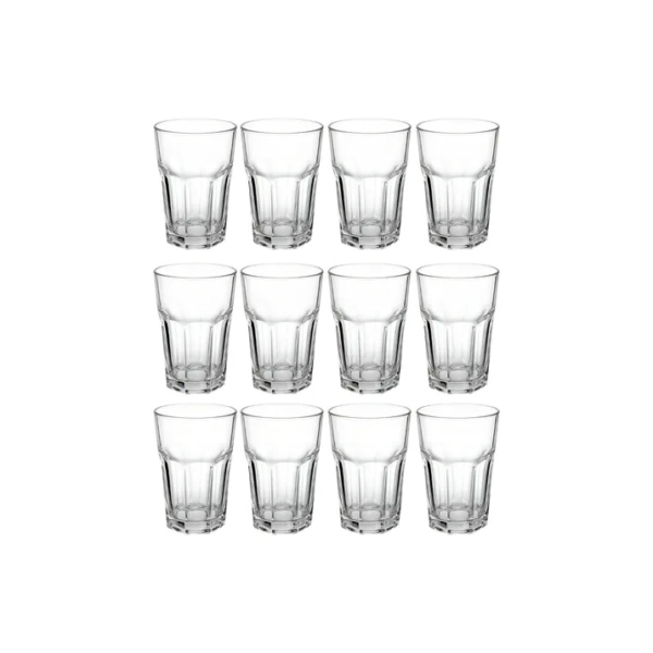 Copo De Vidro 350ml Vitaminas Sucos Ou Smoothies 12 Unidade Cor Transparente
