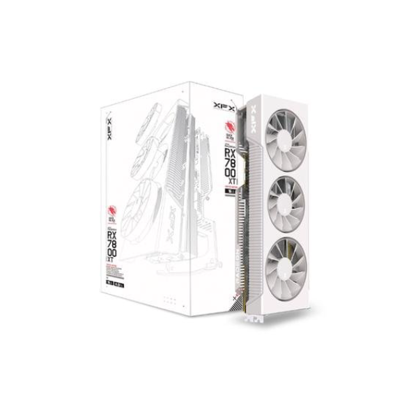 Placa de Vídeo RX 7800 XT Magnetic Air Gaming Graphics Card with XFX Qicksilver White AMD Radeon, 16GB GDDR6, Freesync - RX-78TMAIRW9