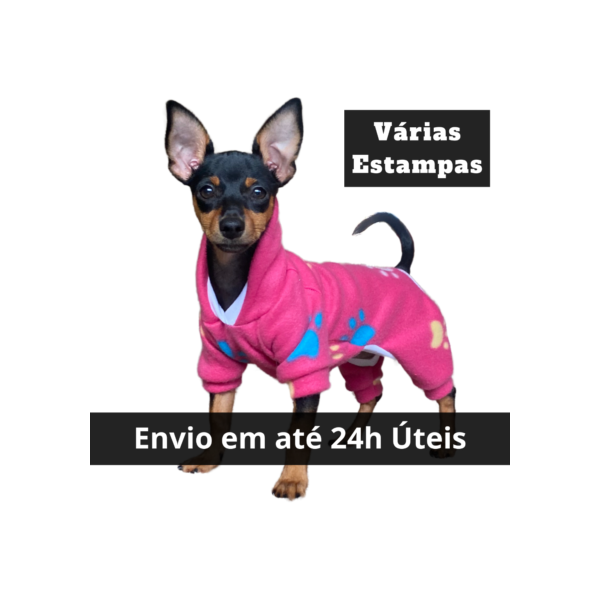 Macacão com Capuz Roupinha Pet Inverno - Roupa para Macho e Fêmea De Cachorro Pequeno a Grande Porte