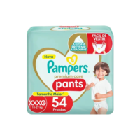 Fralda Pampers Premium Care Pants Tamanho XXXG, 54 Unidades