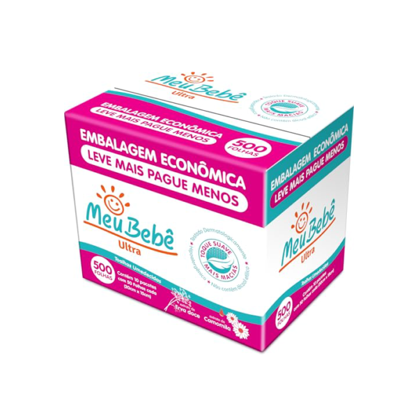 Meu Bebê Ultra Toalhas Umedecidas, Hygieline, 500 Folhas