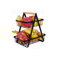 Fruteira de Mesa Articulada em Aço Inoxidável 2 Andares | BM-F1112
