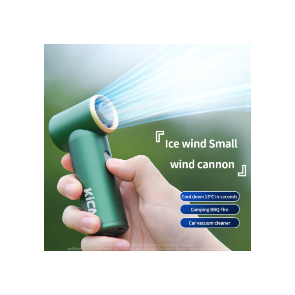KICA Mini Turbo Jet Fan, turbina ao ar livre, motor sem escova, ventilador portátil, aparelho de refrigeração, 3000mAh
