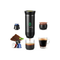 Máquina de café expresso portátil, máquina de café de viagem para acampamento, cafeteira autoaquecida para carro com USB-C, compatível com café moído e cápsulas NS, máquina de café expresso portátil