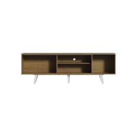 Rack Madesa Dubai para TV até 65 Polegadas com Pés - Rustic/Branco