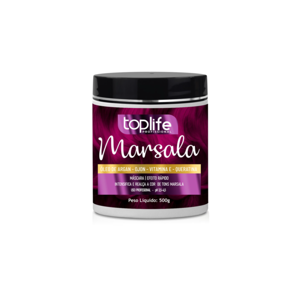 Máscara  matizadora  tonalizante Marsala 500g Original Toplife