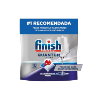 Finish Quantum All in 1 Detergente para Lava Louças em Tabletes com 10 unidades
