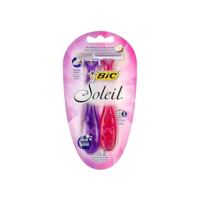 BIC Aparelho De Depilar Soleil Rosa E Roxo Com Fita Lubrificante De Óleo De Coco 919463 2 Unidades