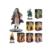 Demônio Slayer Kimetsu no Yaiba Anime Action Figure, Kamado Tanjirou, Agatsuma Zenitsu, Nezuko Guerreiro PVC Modelo Brinquedos