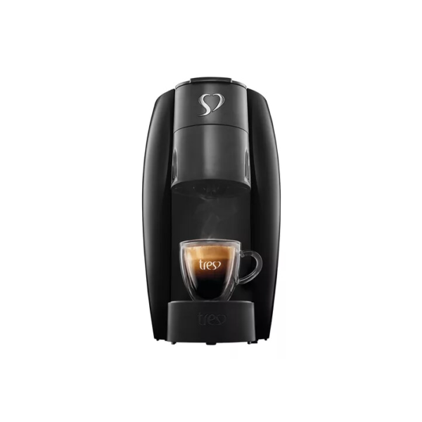 Tres Corações Cafeteira Elétrica Lov Basic de Espressos e Multibebidas Automática Cor Preto Brilhante