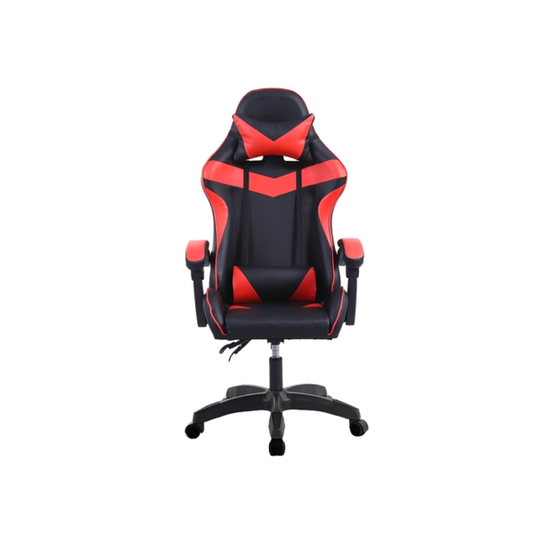 Cadeira Ergonômica Gamer Vermelha Com Encosto de Cabeça e Lombar para Escritório Sem apoio P/ Pés