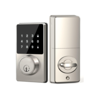Smart Door Lock with Password, Keyless Entry, Teclados Touchscreen, Fácil de Instalar, Desbloqueio de Aplicativos, 50 Códigos de Usuário