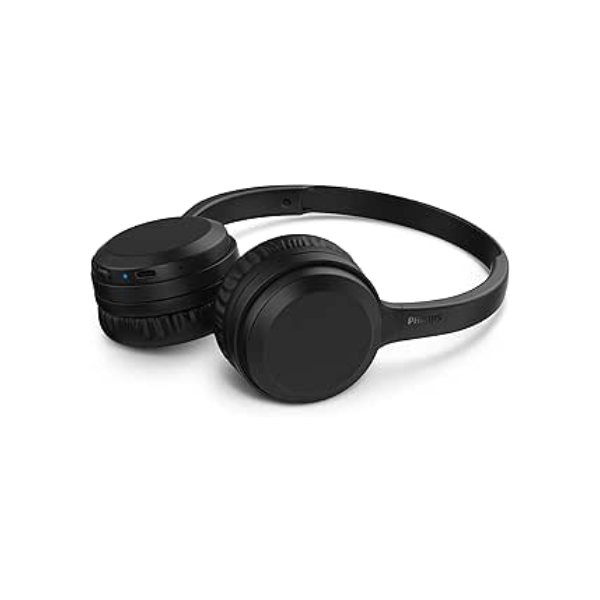 Headphone Philips bluetooth on-ear com microfone e energia para 15 horas na cor preto TAH1108BK/55