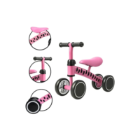 Bicicleta De Equilibro Sem Pedal Andador Infantil Para Bebê Cor Rosa