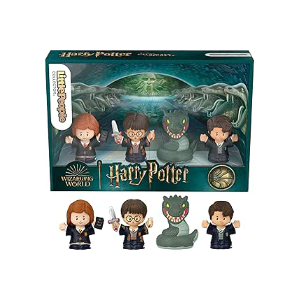 Little People Collector, Pacote com 4 Figuras de Brinquedo do Harry Potter e a Câmara Secreta, A partir de 8 anos, Mattel