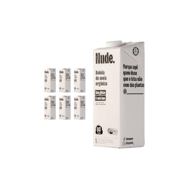 Nude Pack Leite de Aveia Original Orgânico 1l - Caixa 6 Unidades