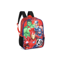 Mochila Luxcel Avengers Is41561ag Desenho Do Tecido Estampado Cor Vermelho