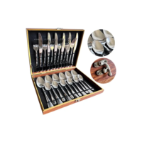 Faqueiro Talher Aço Inox Luxo 24 Peças Presente Casamento