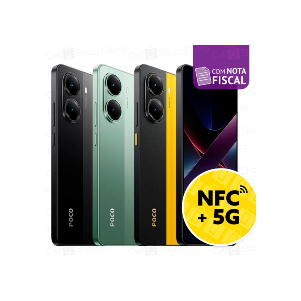 Celular Xiaomi Poco X7 Pro 5G NFC 12GB 512GB AMOLED 6.67 IP68 Dual Sim Global 6000mAh Lacrado com NF