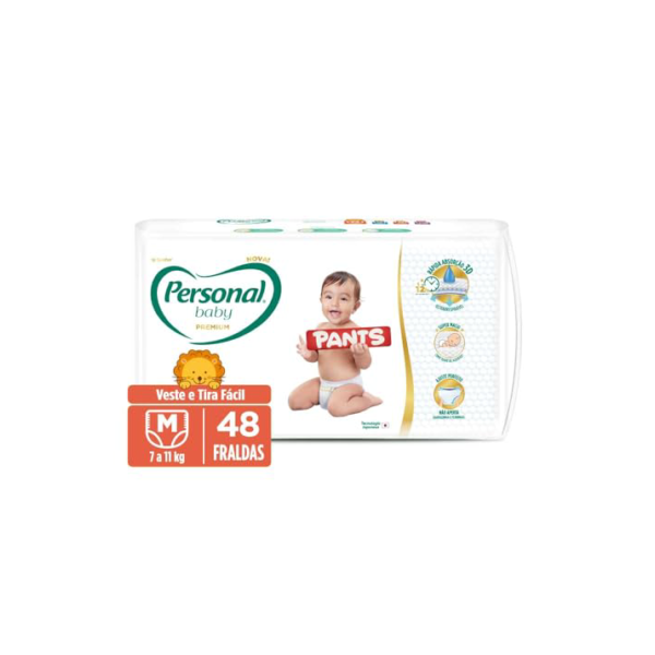 Personal Fralda Baby Premium Pants M, 48 Unidades