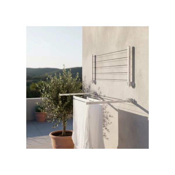 Varal Retrátil 60kg Parede Reforçado Dobrável Apartamento