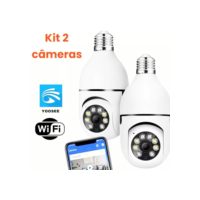 Kit 2 câmera segurança a Prova D'água IP44 wi-fi sem fio 360 aplicativo yoosee full HD  Bivolt