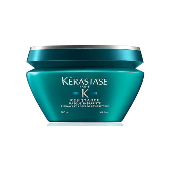Kérastase Máscara Resistance Masque Therapiste, Cabelos danificados ou quebradiços, Reconstrução, Fibra-Kap®, Sève de Réssurrection, 200 g