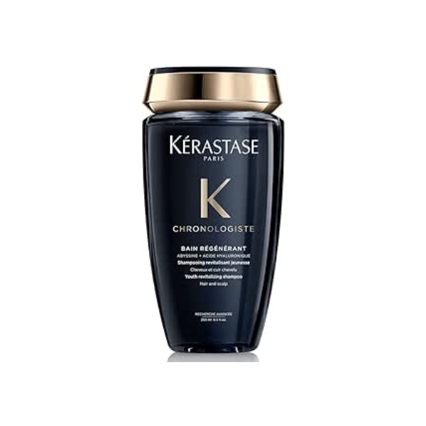 Kérastase Shampoo Chronologiste Bain Régénérant, Todos os tipos de cabelos, Regeneração, Ácido Hialurônico, Abyssine, Vitamina E, 250 ml