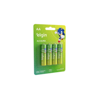 Pilha Alcalina AA Elgin com 4 unidades Comum