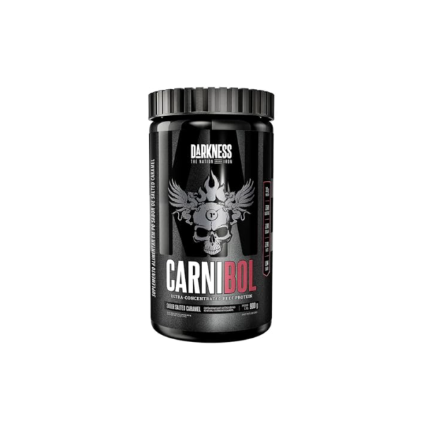 DARKNESS Carnibol Proteína Ultra Concentrada de Carne em Pó Sabor Salted Caramel - Complemento Proteico de Alto Rendimento - Ganho de Massa Muscular e Aumento de Força - Pote 900g