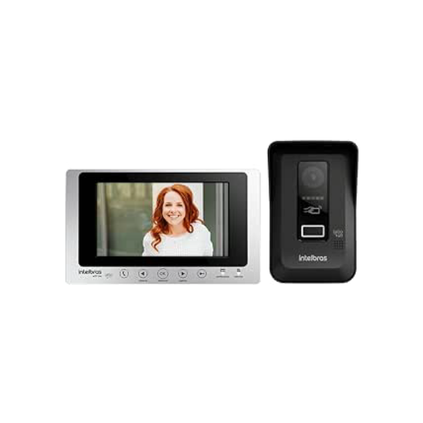INTELBRAS Videoporteiro Wi-fi Allo wT7 Lite Preto/Prata