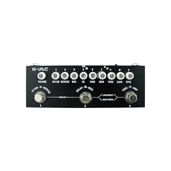 M-VAVE CUBE BABY Guitarra Elétrica Multifuncional Portátil Pedal de Efeito Combinado com Reprodução de Música Sem Fio Gravação de Telefone Função de Interface de Áudio
