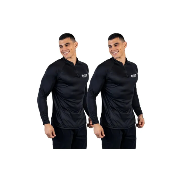 Kit 2 Camisa C/ Ziper Esportiva Uv50 Manga Longa Dryfit Leve