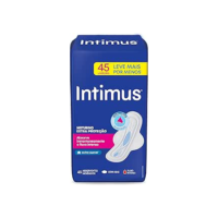 Intimus® Absorvente Noturno Extra Proteção Cobertura Suave, 45 unidades