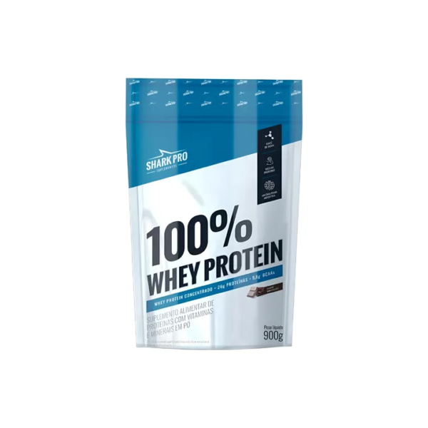 100% Whey Protein Conc Refil 900g Grow Soldiers - Shark Pro Sabor Chocolate