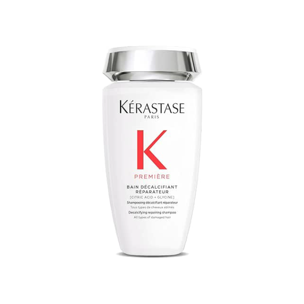 Kérastase Shampoo Première Bain Décalcifiant Réparateur, Todos os tipos de cabelos danificados, Reparador descalcificante, Neutraliza a quebra, Com Ácido cítrico e Glicina, 250ml