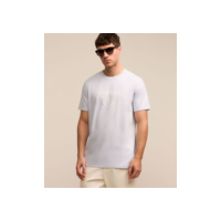 Camiseta em Algodão com Estampa Lettering Azul