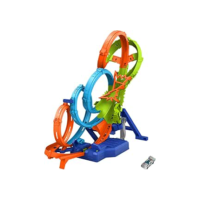 Hot Wheels Action, Pista de Brinquedo com 4 Voltas, Colisões Desafiadoras e 1 Carrinho de Escala 1:64, Para crianças a partir de 5 anos