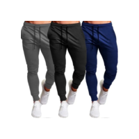 Kit 3 Calça Moletom Masculina Skinny Jogger Esportiva Treino