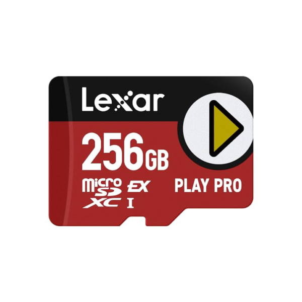 Lexar Play PRO Cartão microSD Express de 256 GB, vídeo Full-HD e 4K, até 900 MB/s de leitura, até 600 MB/s de gravação, para Nintendo-Switch, dispositivos de jogos portáteis Steam Deck