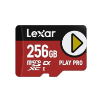 Lexar Play PRO Cartão microSD Express de 256 GB, vídeo Full-HD e 4K, até 900 MB/s de leitura, até 600 MB/s de gravação, para Nintendo-Switch, dispositivos de jogos portáteis Steam Deck