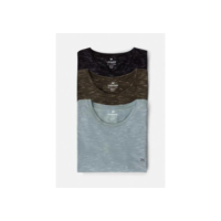 Kit 3 Camisetas Básicas Masculinas Em Malha Jet Com Bordado - Oliva